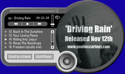 Driving Rain Album Sampler