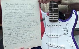 McCartney Lyrics and Autographed Guitar